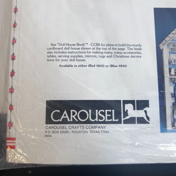 VTG Carousel Crafts Doll House Decorator Kit Wallpaper Doll Furniture Clothes - Picture 9 of 13